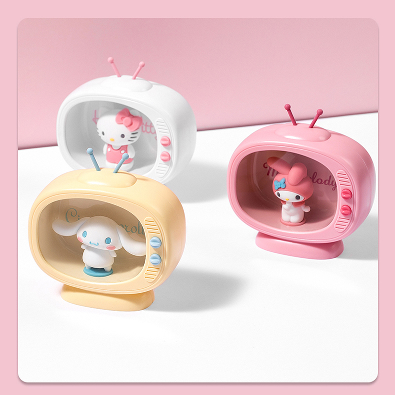 名创优品(miniso)Sanrio迷你电视机造型台灯卧室床头睡眠少女摆件灯[HelloKitty]凯蒂猫 洁白纯净高清大图