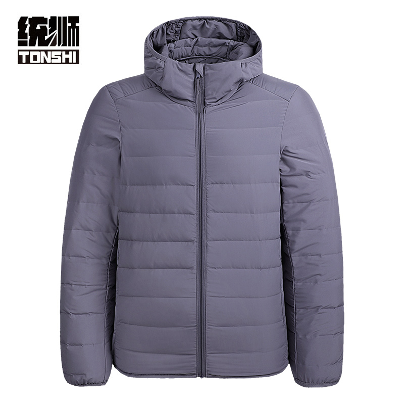 统狮连帽羽绒服 430-3 件 XL 灰色