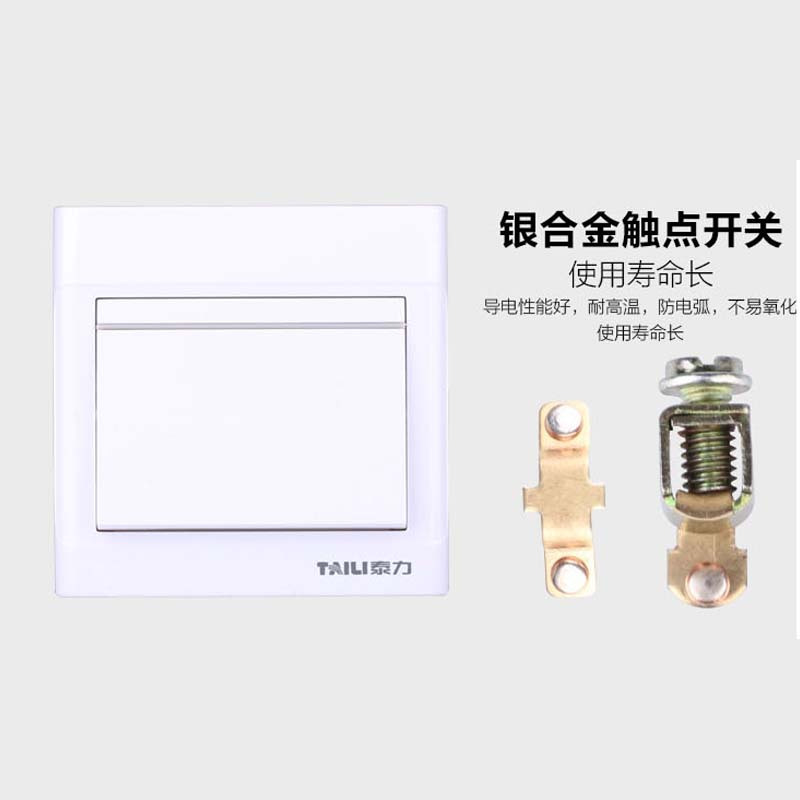 泰力 明装面板开关 86MR-01 单开 10A
