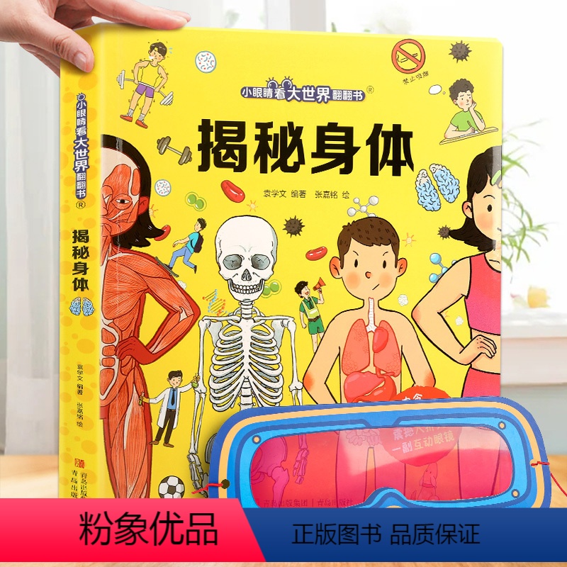 小眼睛看大世界翻翻书:揭秘身体 【正版】揭秘身体 揭秘翻翻书系列全套 儿童3d立体书3-10岁以上人体科普我们的身体百科
