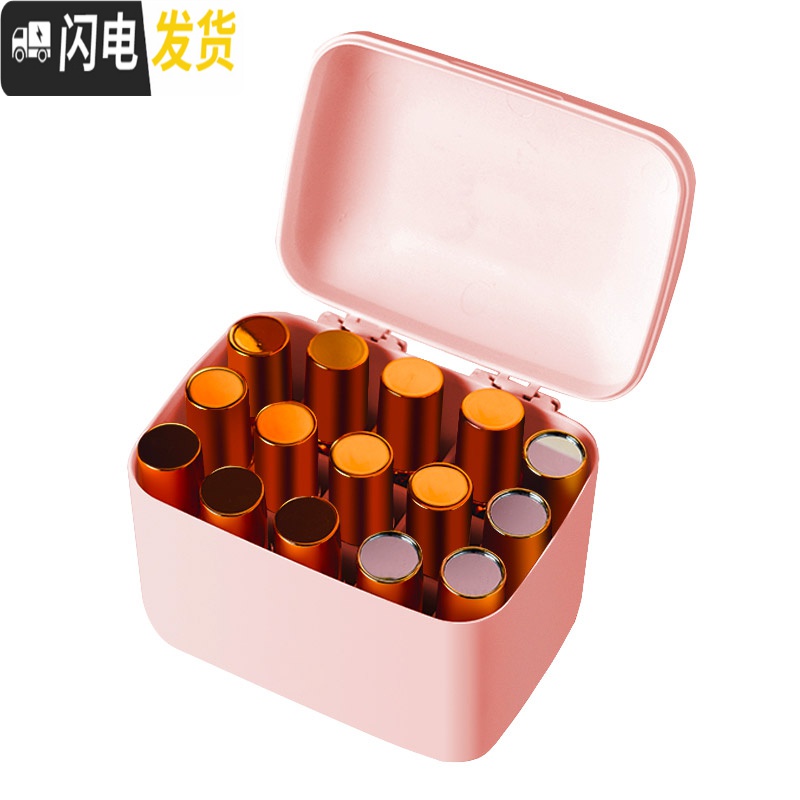 三维工匠装口红的收纳盒小多格便携ins风少女心小型防尘大格子放口红架 子高清大图