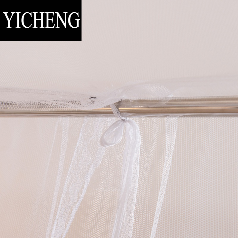 YICHENG蚊帐家用夏天带风扇支架可挂大床200*220落地不锈钢夏季防蚊简约