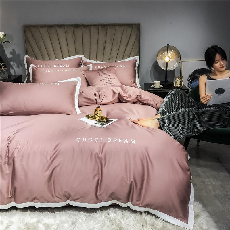 家柏饰(CORATED)100支长绒棉四件套全棉全棉床单被套床笠款欧式床品 100支长绒棉四件套-吉紫豆沙 1.5m床（床单款四件套）【适合200*230cm被芯】