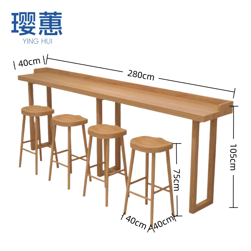 璎蕙 高脚桌椅280*40*105cm 套