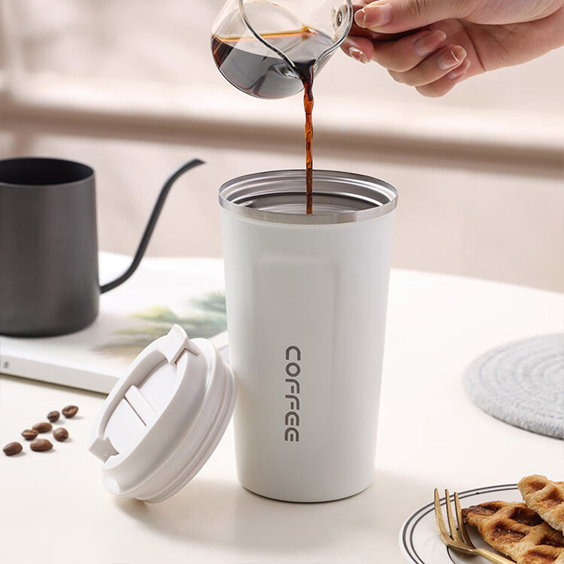 MAXCOOK美厨咖啡杯510ml便捷出行大容量白色MCB8749高清大图