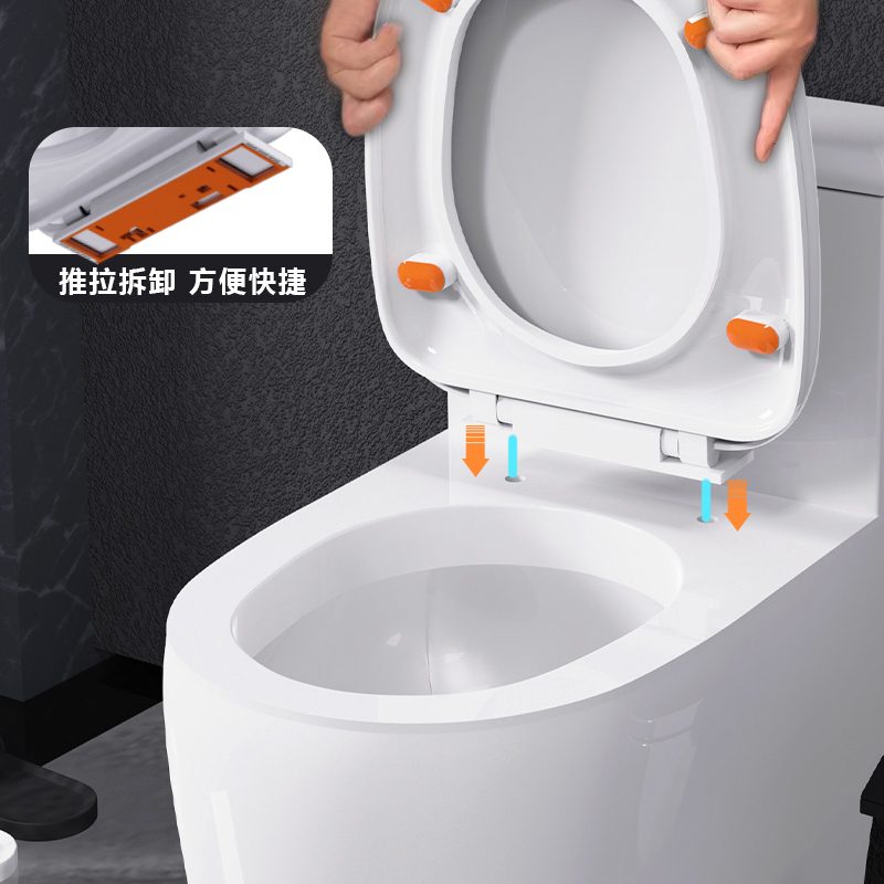 [补贴10%]马桶盖家用通用加厚坐便盖板马桶圈盖子厕所板配件老式uvo型固定高清大图