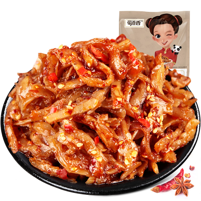 蜀道香 肉干肉铺 麻辣味猪脆骨306g(休闲零食)
