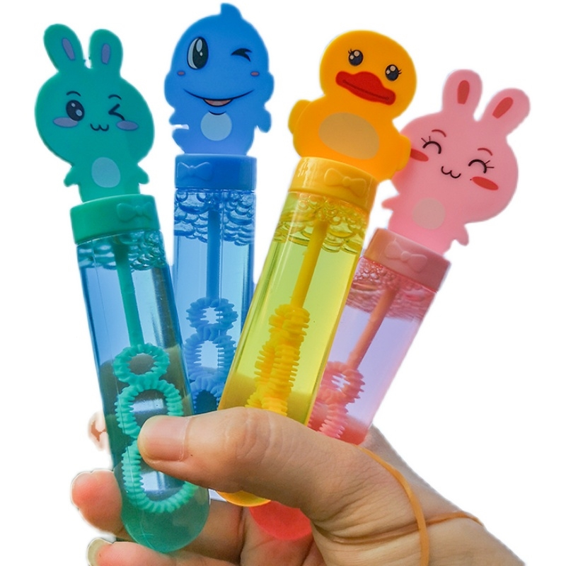 卡通儿童泡泡棒智扣动物吹泡泡玩具小孩小号瓶机大补充装浓缩液水迷你