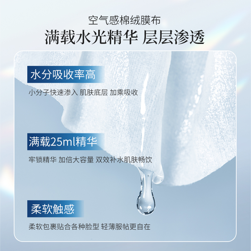 森田7D凝水保湿补水水嫩润滑平滑肌肤深层补水面膜