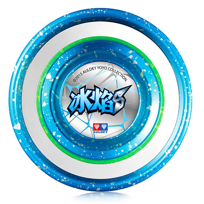 奥迪双钻 悠悠球玩具火力少年王溜溜球 火力yoyo球男孩竞技套装 高端金属球-炫光冰焰S蓝676101A图片