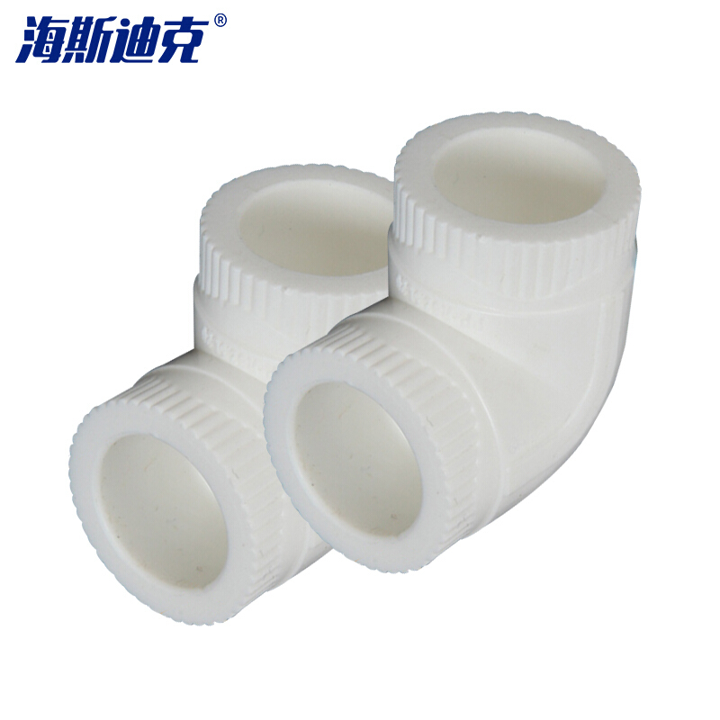 海斯迪克 HK-719 加厚PPR20直接弯头三通 4分热熔水管配件全铜螺纹管件接头内丝外牙 90°弯头(20个)