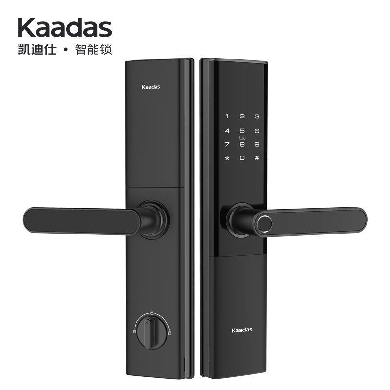[新品]凯迪仕智能锁A6 星空黑 指纹锁家用防盗门锁 磁卡锁电子锁密码锁