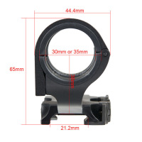 瞄准镜夹具30MM/35MM管径通用20MM皮轨瞄准器连体支架望远镜快拆手电筒支架