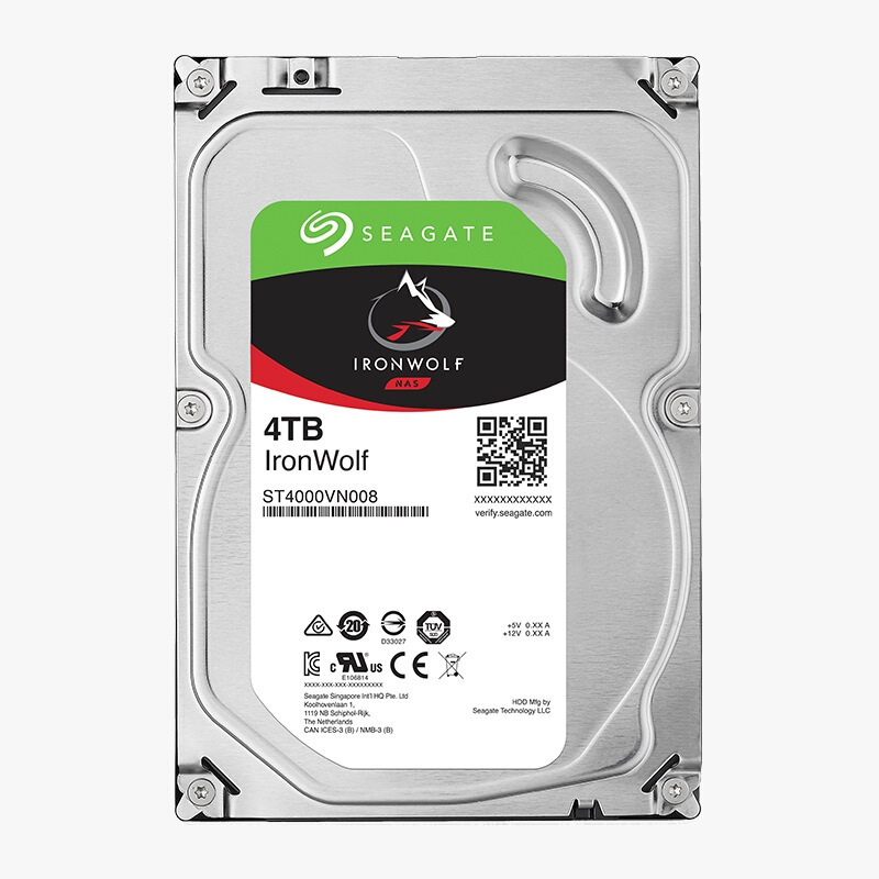群晖(Synology)DS420+替代DS418playNAS网络存储服务器(含1块希捷酷狼4TB硬盘)SATA接口