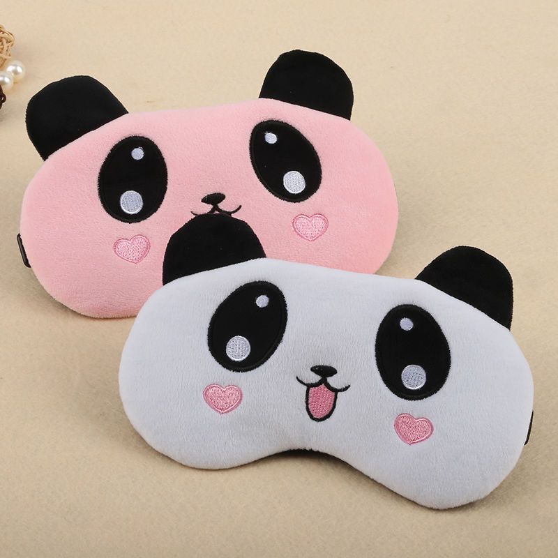 卡通眼罩睡眠遮光透气女可爱韩国冰热敷缓解眼疲劳睡觉护眼罩学生爱心