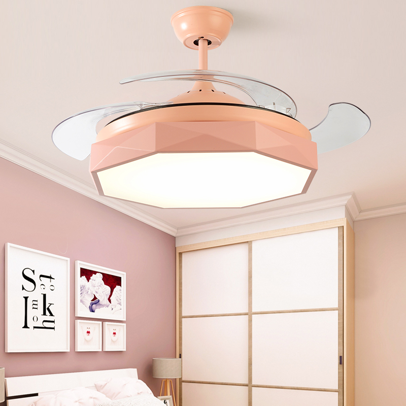 现代简约隐形吊扇灯灯家用带灯电扇妖怪北欧餐厅扇风扇