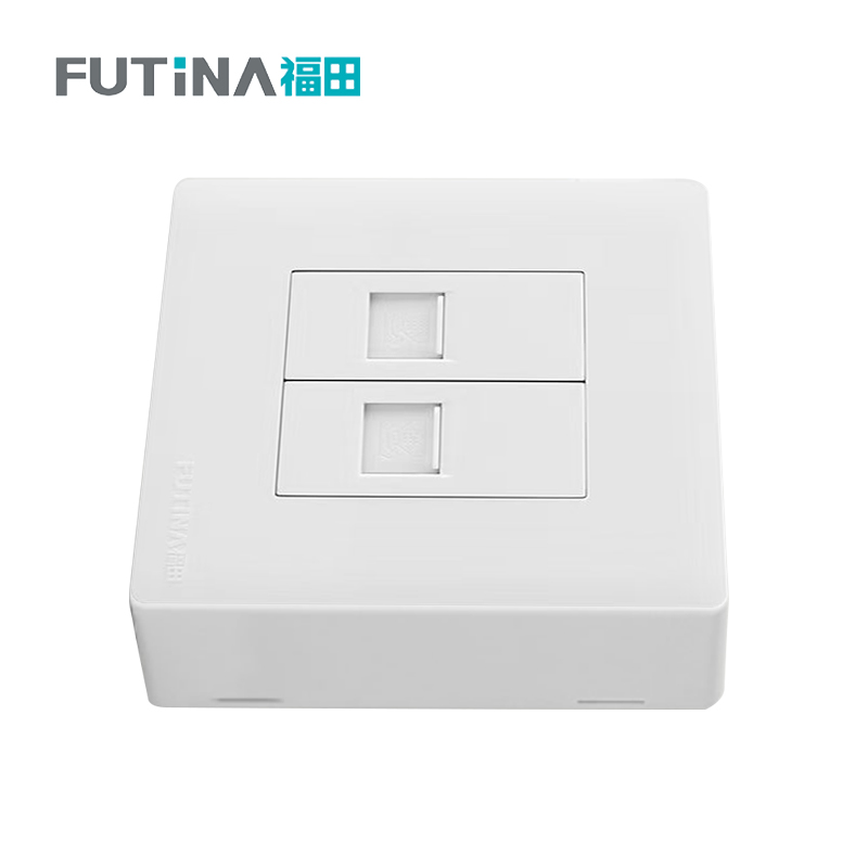 福田 插座 明装开关插座面板明线家用墙壁 明装二位电话 单位:个高清大图