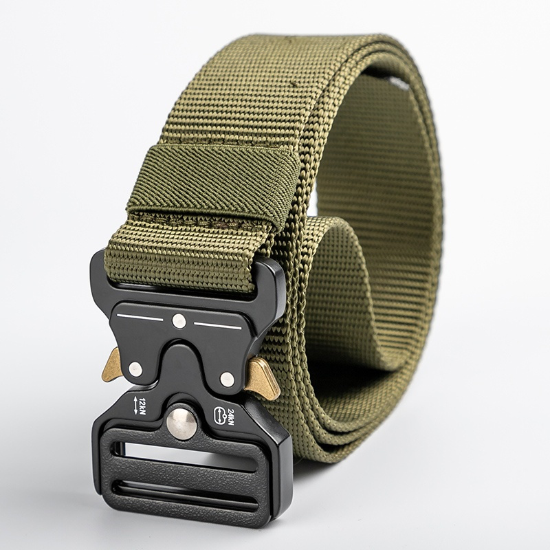 合金战术腰带男多功能军迷彩帆布户外皮带特种兵作训尼龙内用裤带军绿