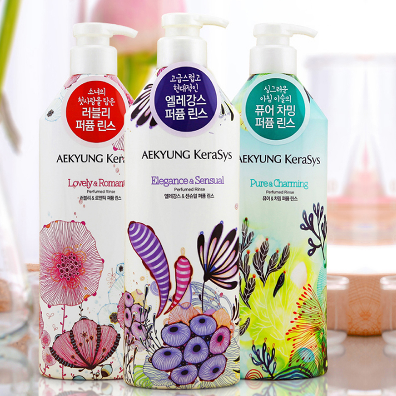 爱敬 科娜洗丝 韩国进口护发素 紫色香水(抚平毛糙 滋养柔顺) 600ml/瓶