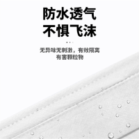 【50只】口罩一次性成人防护白色蓝色口罩隔离防唾沫透气含溶喷布耳戴式口罩 维康