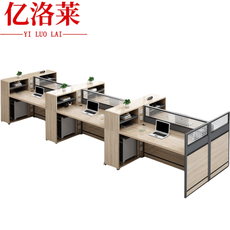 亿洛莱 六人办公桌 3600*1200*1100mm 张高清大图