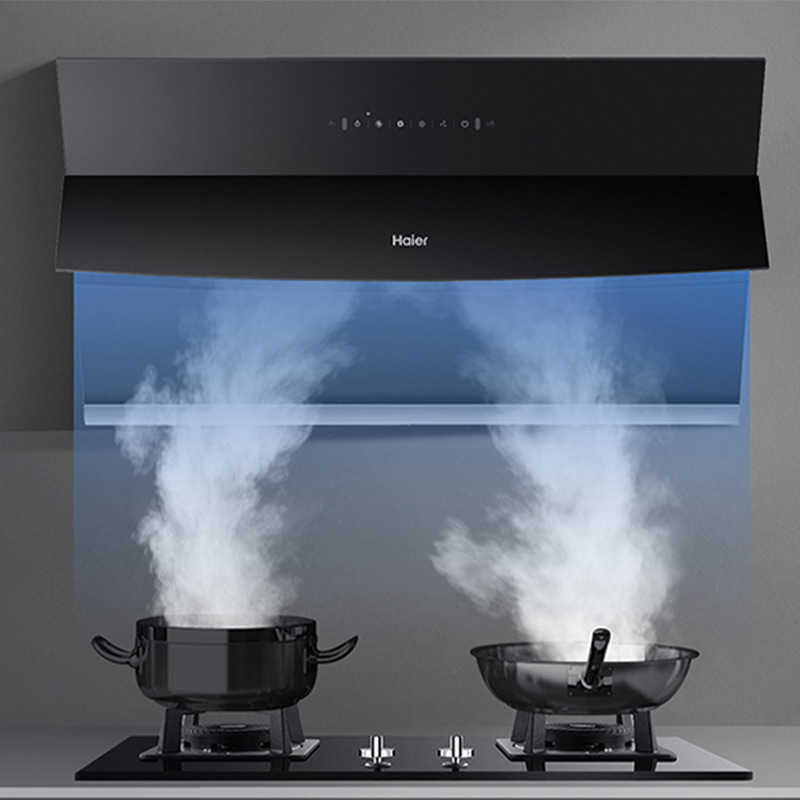 海尔(Haier)抽油烟机侧吸式油烟机灶具套装大吸力Wifi智控手挥吸油烟机套装