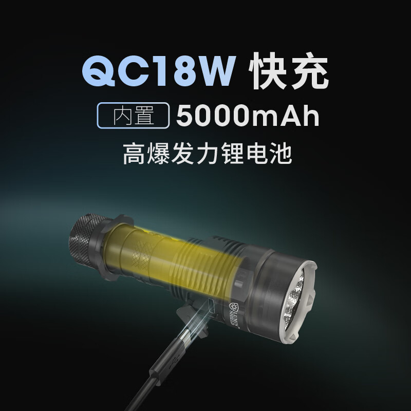 奈特科尔 TM9K Pro超高亮泛光9800流明一键强光usb直充手电筒 TM9K Pro
