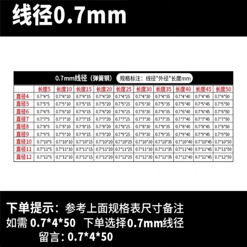 天瑞通邦 304不锈钢弹簧 个 线径0.7mm