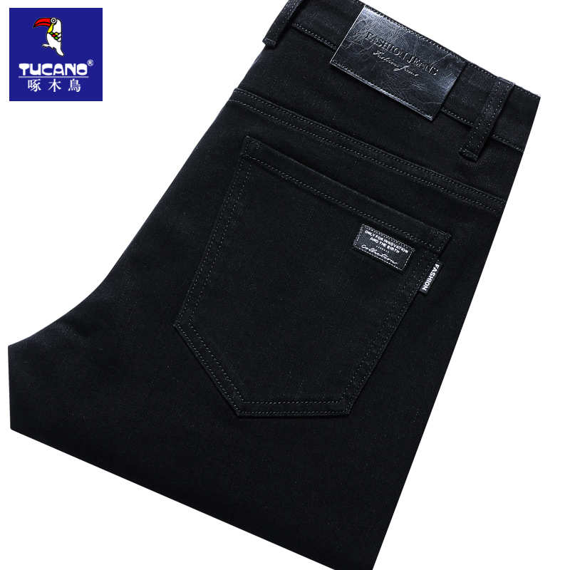 啄木鸟牛仔裤男夏季薄款冰丝高端修身直筒男裤2025新款休闲长牛裤高清大图