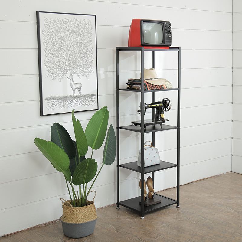 锦北 衣架落地卧室挂衣架衣帽架欧式简易多功能挂衣服架子家用置物架 黑色置物架高清大图