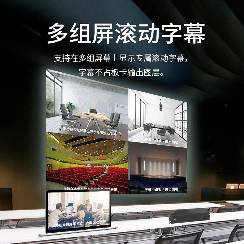 润普Runpu会议音视频专业高清混合矩阵4进4出拼控多功能无缝视频矩阵切换器RP-XNY0404高清大图