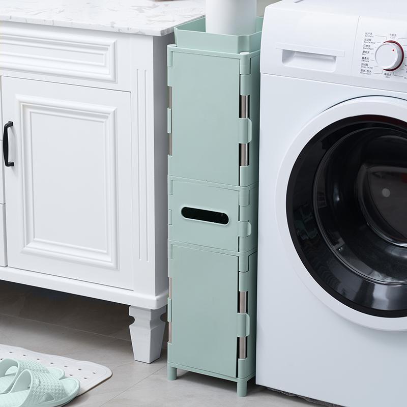 净也浴室置物架免打孔壁挂落地洗衣机卫生间防水边柜厕所洗手台收纳架