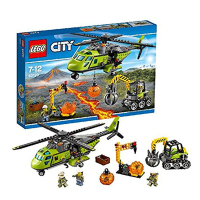 乐高(LEGO)城市系列 火山探险运输直升机 60123 330块 积木玩具塑料 7-12岁 200块以上