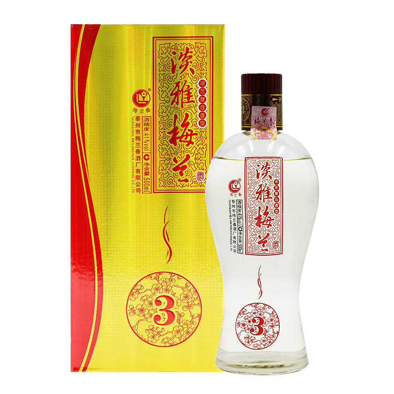 梅兰春 41.8度淡雅3 500ml双瓶 装(送礼袋)浓芝复合香型白酒 百姓口粮酒 中华老字号 产自江苏泰州