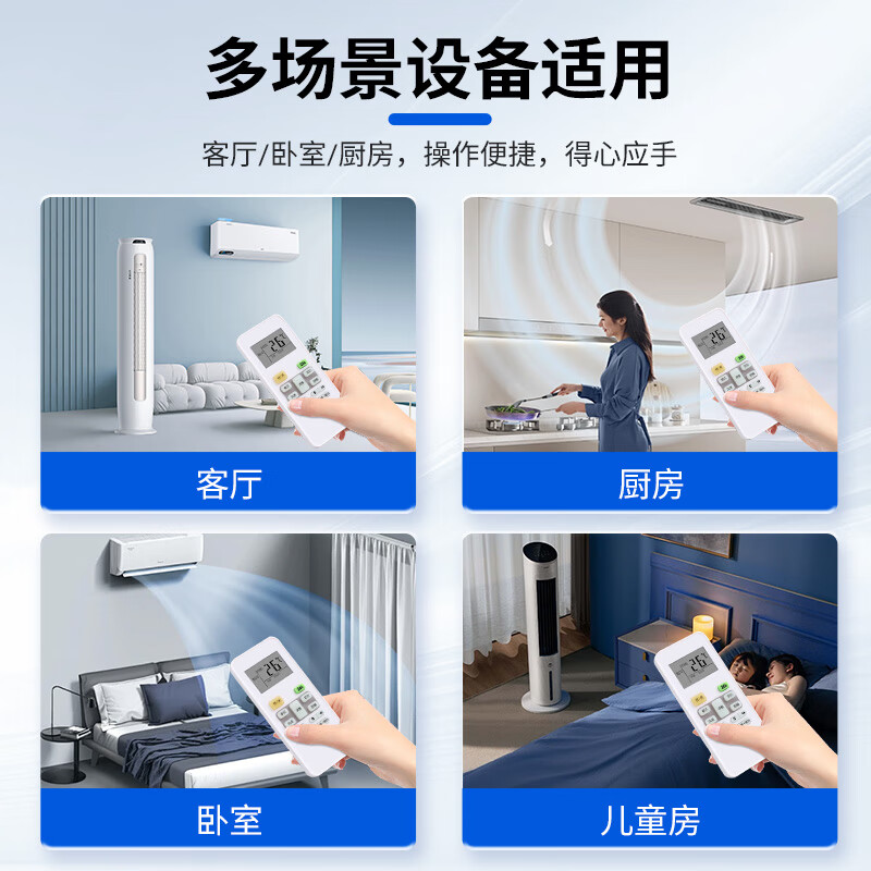适用于美的空调遥控器万能通用RN02A/D/S 不分柜机挂机中央空调机 升级版高清大图