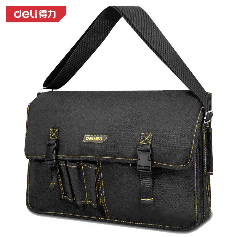 得力(deli)DL-P8帆布工具包45*15*29cm(黑)图片