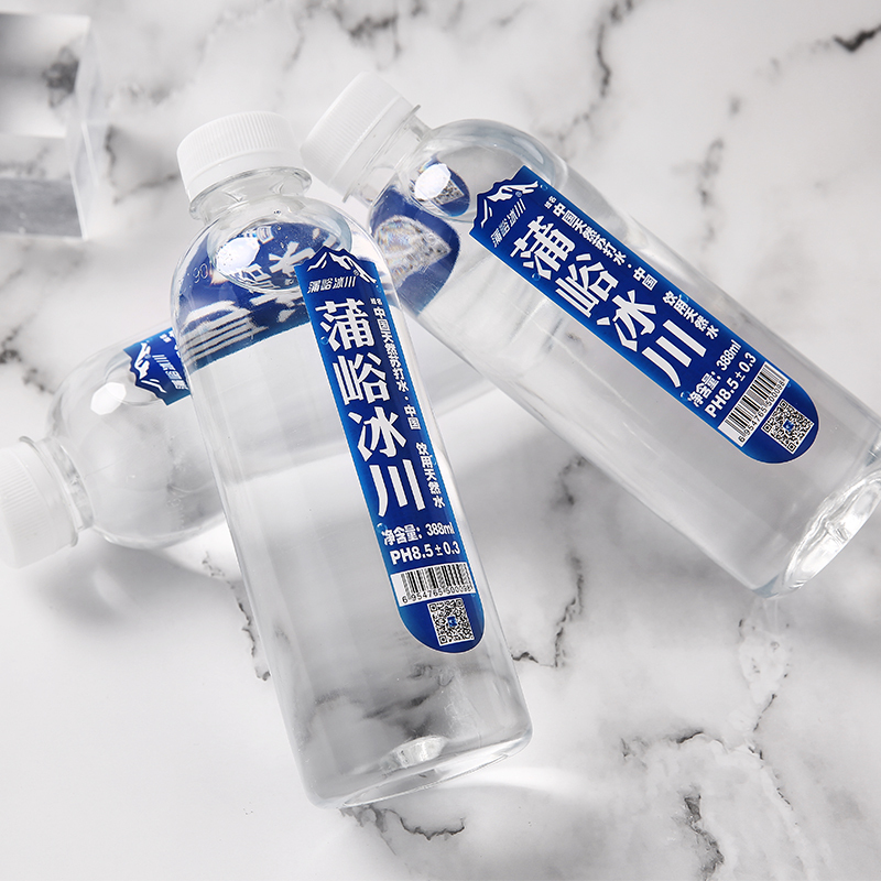 蒲峪冰川苏打水 饮用天然 活水源388ml*12瓶
