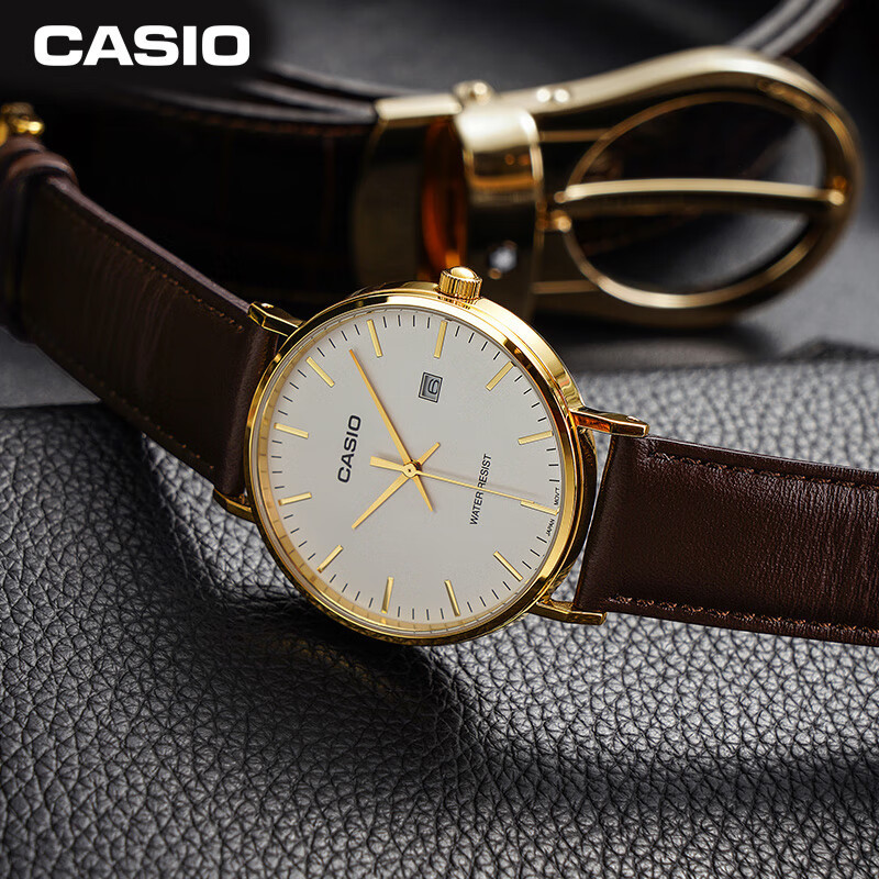 卡西欧casio手表大众指针时尚简约防水学生石英学生电子日韩表mth1060