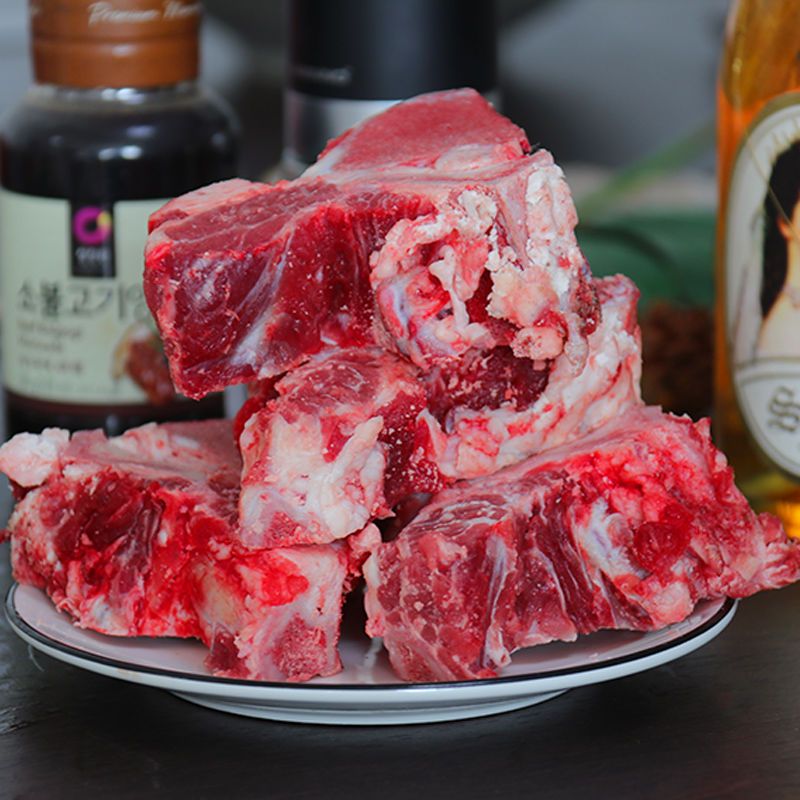 赛卡伊牛脊骨多肉牛脖骨进口牛骨头带骨2斤牛骨生鲜牛肉10斤装大分量