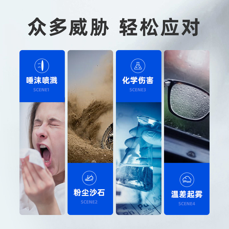 普莱斯(pulaisi)[防雾护目镜]唾沫飞溅 防飞尘防雾护眼非医用防护镜眼镜 [1副装]防雾透明款 护目镜 顺丰空运