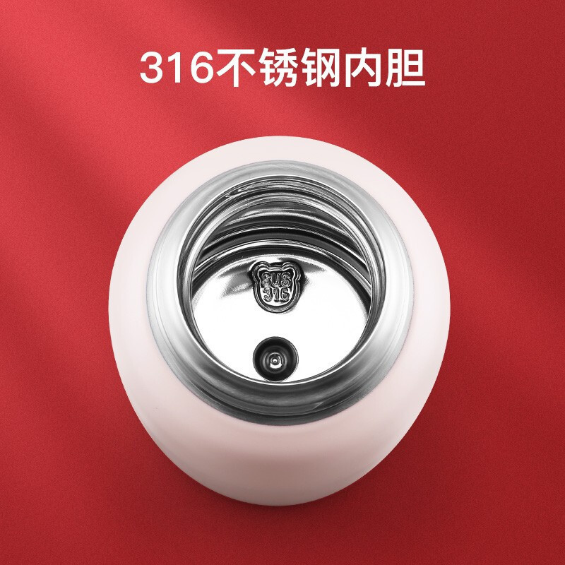 韩国杯具熊圣诞款抱抱熊BEDDYBEAR正品儿童保温杯带吸管两用水壶男女学生婴儿便携水杯子530ml高清大图