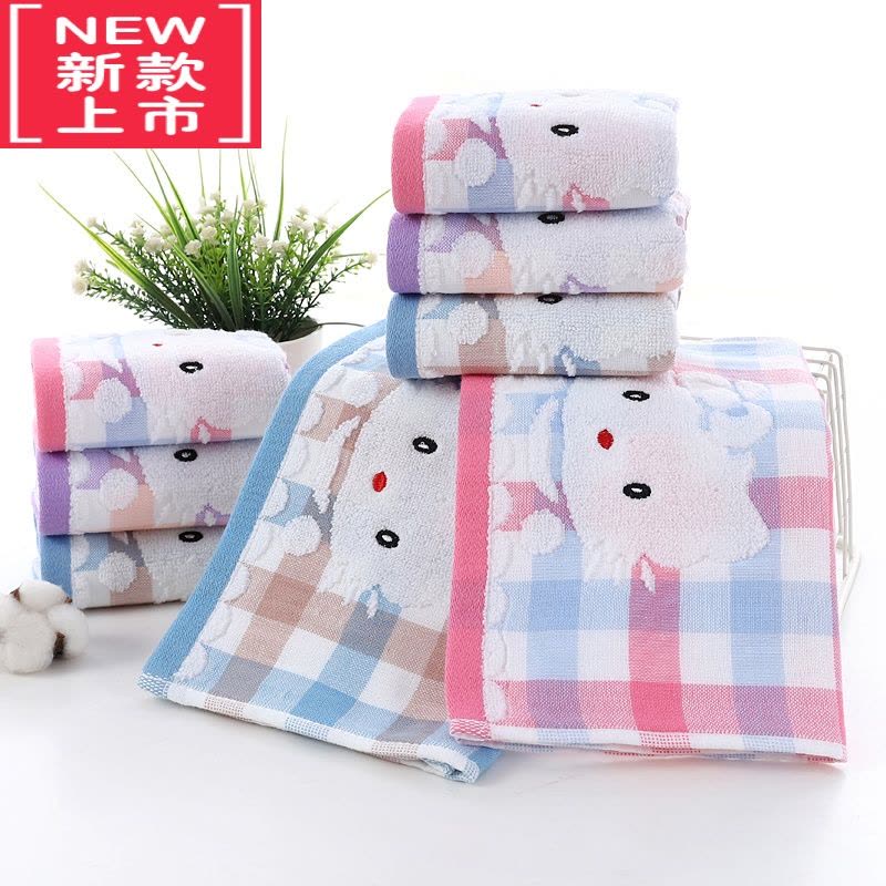 可莉允纱布童巾儿童毛巾小长方形卡通小毛巾小学生日用洗脸吸水柔软图片