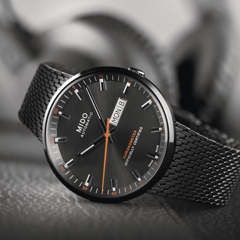 Mido男士手表 Commander Icone 潮流简约百搭不锈钢日显自动腕表高清大图