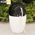 三维工匠懒人花盆自动吸水花盆绿萝用懒人盆清仓特大水培自吸盆塑料吸水盆 白色（绳+篮子） m7【大号3个装】