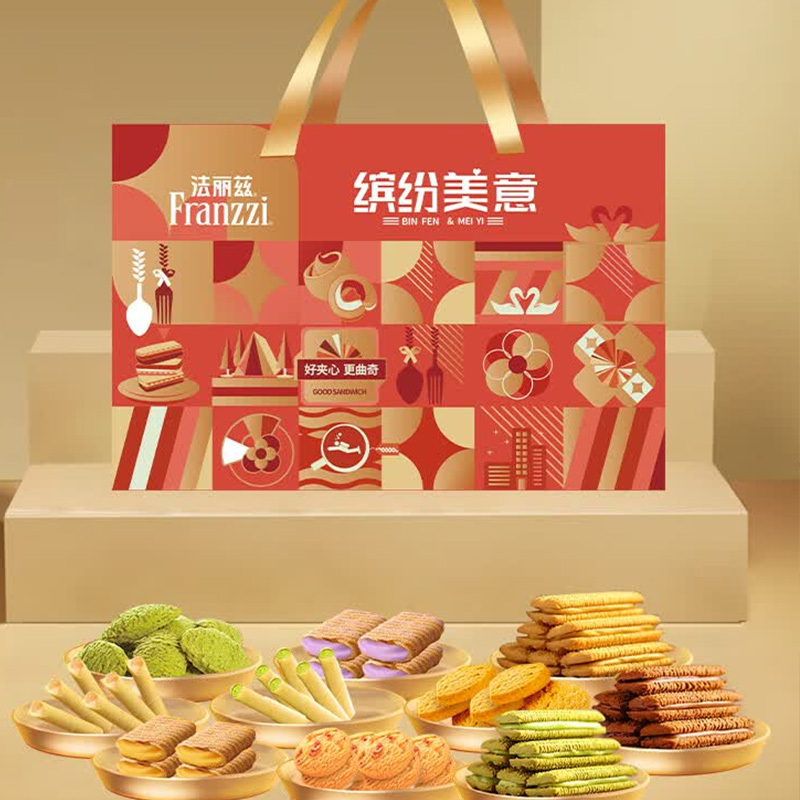 法丽兹零食礼盒756g曲奇醇香缤纷好味鲜香酥脆缤纷美意高清大图