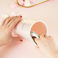 乐扣乐扣(LOCK&LOCK)樱花塑料吸管杯男女学生便携随手茶水杯子情侣生日礼物女朋友送礼