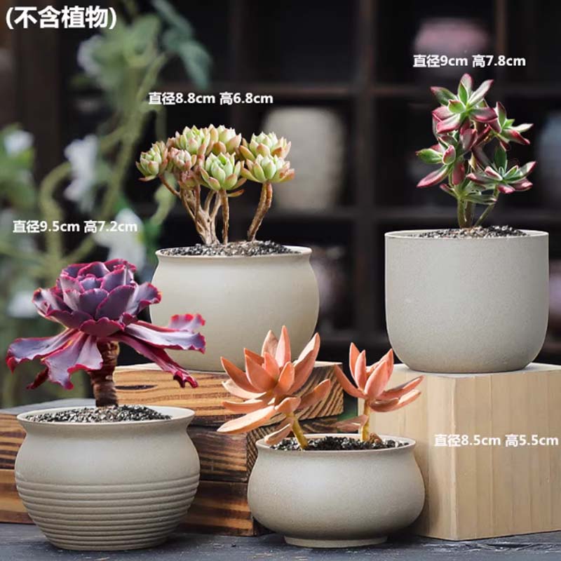 粗陶花盆 粗陶4件套款3高清大图
