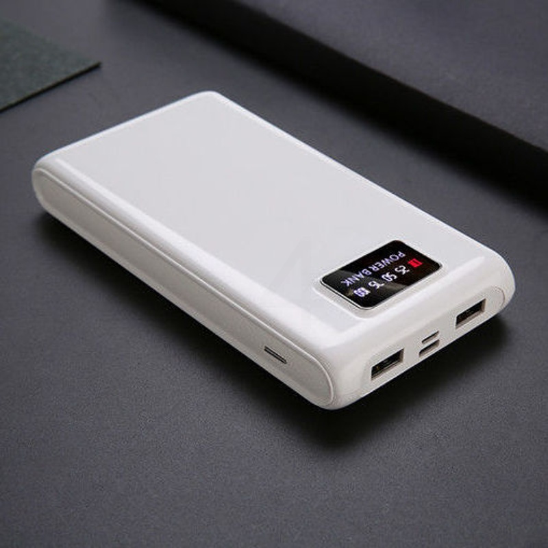 白色无电池套件数显免焊接6节18650移动电源盒diy锂电池盒套件充电宝