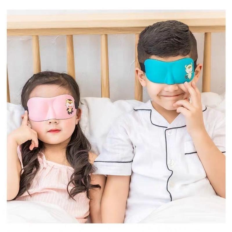儿童眼罩小学生学校午休眼罩男遮光眼罩睡眠学生生肖卡通3d立体无图