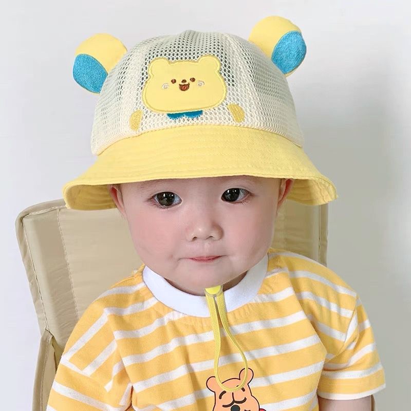 帽子夏季薄款婴儿帽太阳帽婴幼儿男宝渔夫帽女遮阳帽高清大图